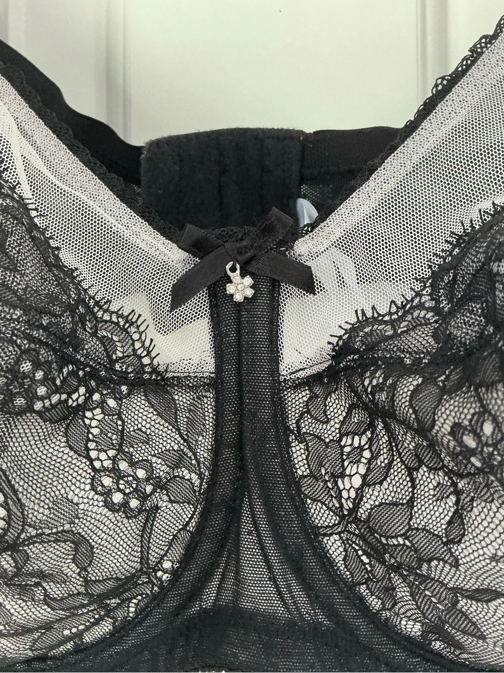 Wacoal Black Lace Retro Chic Underwire Bra 38DD